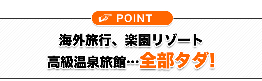 旅行もタダで行き放題!